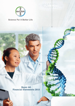 Bayer AG Financial Statements 2015