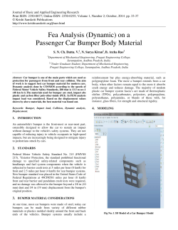 Fea Analysis (Dynamic) on a Passenger Car Bumper Body Material