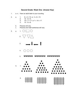 2nd Grade Weeks 1