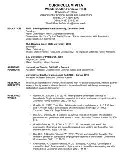curriculum vitae - University of Toledo