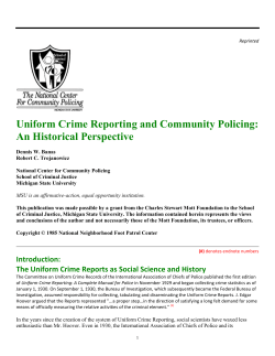 Uniform Crime Reporting and Community Policing