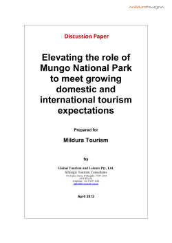 Mungo National Park Discussion Paper April 2012