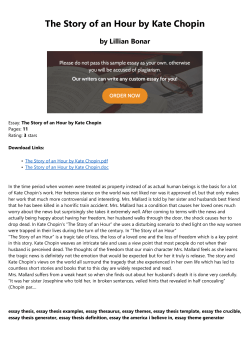 The Story of an Hour by Kate Chopin