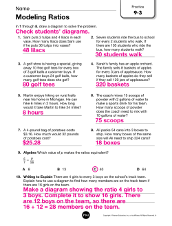 Modeling Ratios
