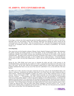 st. john`s: five centuries of oil