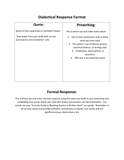 Dialectical Response Format Prewriting: Formal
