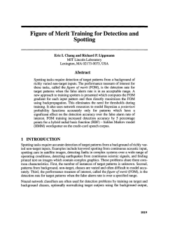 Figure of Merit Training for Detection and Spotting