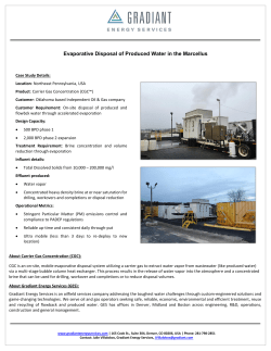 Evaporative Disposal of Produced Water in the Marcellus