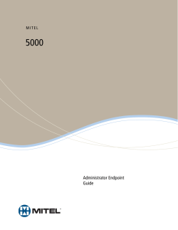 Mitel 5000 Administrator Endpoint Guide