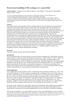 Process-based modelling of NH3 exchange over a grazed field