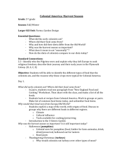 Colonial America: Harvest Season