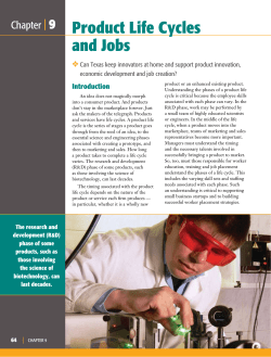 9 Product Life Cycles and Jobs - Labor Market and Career Information