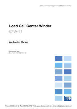 CFW-11M Load Cell Center Winder Application Guide