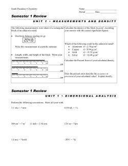 Semester 1 Review Semester 1 Review