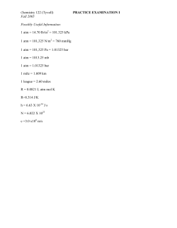 Chemistry 122 (Tyvoll)