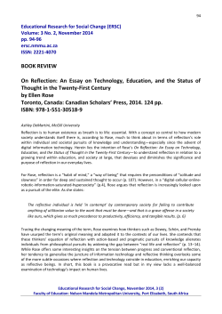 BOOK REVIEW On Reflection - Educational Research for Social