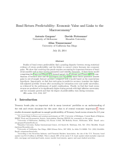 Bond Return Predictability: Economic Value and