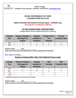 Master of Business Administration Evening Program