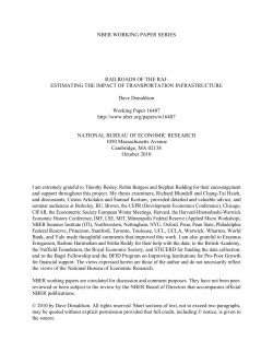 ESTIMATING THE IMPACT OF TRANSPORTATION