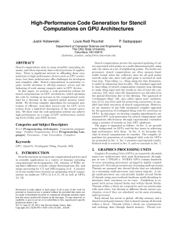 High-Performance Code Generation for Stencil