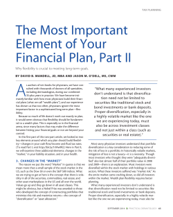 The Most Important Element of Your Financial Plan, Part II