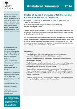 Circles of Support and Accountability (CoSA): A Case File Review of