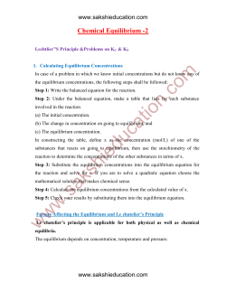 Chemical Equilibrium -2