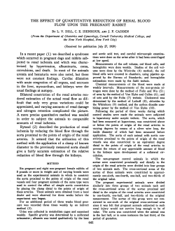 THE EFFECT OF QUANTITATIVE REDUCTION OF RENAL