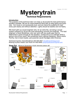 Mysterytrain Technical Requirements