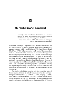 1 The &ldquo;Cactus Navy&rdquo; at Guadalcanal