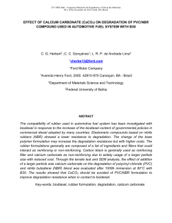 EFFECT OF CALCIUM CARBONATE (CaCO3) ON