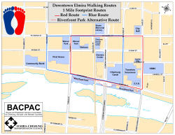 Downtown Elmira Walking Routes 1 Mile Footprint Routes Red
