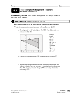Midsegments of a Triangle