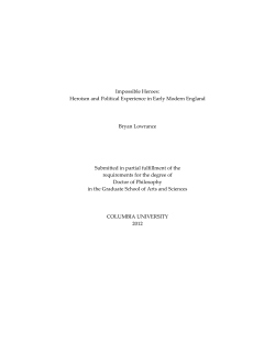 Impossible Heroes: Heroism and Political Experience in Early