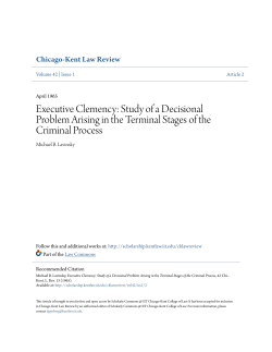 Executive Clemency - Scholarly Commons @ IIT Chicago