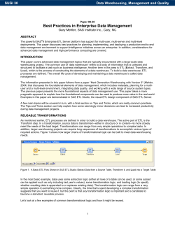 098-30: Best Practices in Enterprise Data Management
