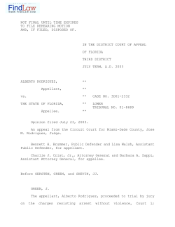 Alberto Rodriguez v. State of Florida