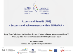 Success and Achievements within BIOPAMA