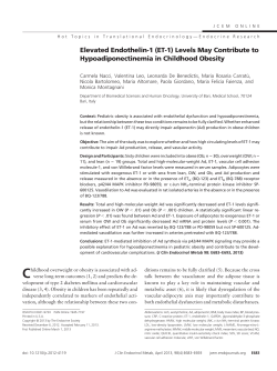 Elevated Endothelin-1 (ET-1) Levels May Contribute to