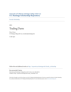 Trading Dams - UC Hastings Scholarship Repository