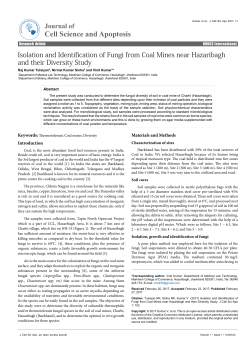 Isolation and Identification of Fungi from Coal Mines near