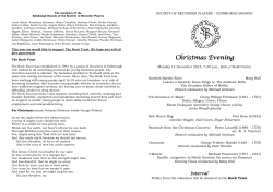 Christmas - Society of Recorder Players