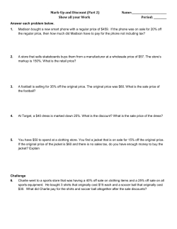 Markup and Discount Part 2