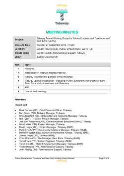 Community Liaison Working Group minutes
