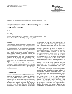 Empirical estimation of the monthly