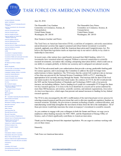 Task Force on American Innovation - American Statistical Association