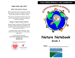 Nature Notebook - Palos Verdes Peninsula Land Conservancy