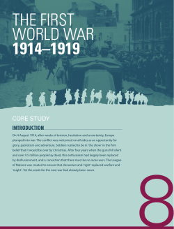 THE FIRST WORLD WAR 1914&ndash;1919