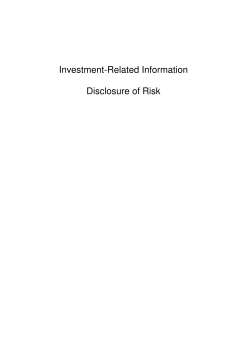 Investment-Related Information Disclosure of Risk