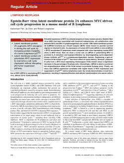 Epstein-Barr virus latent membrane protein 2A enhances MYC